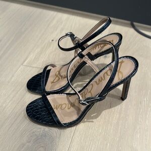 Sam Edelman Black Strappy Heels (Like New)